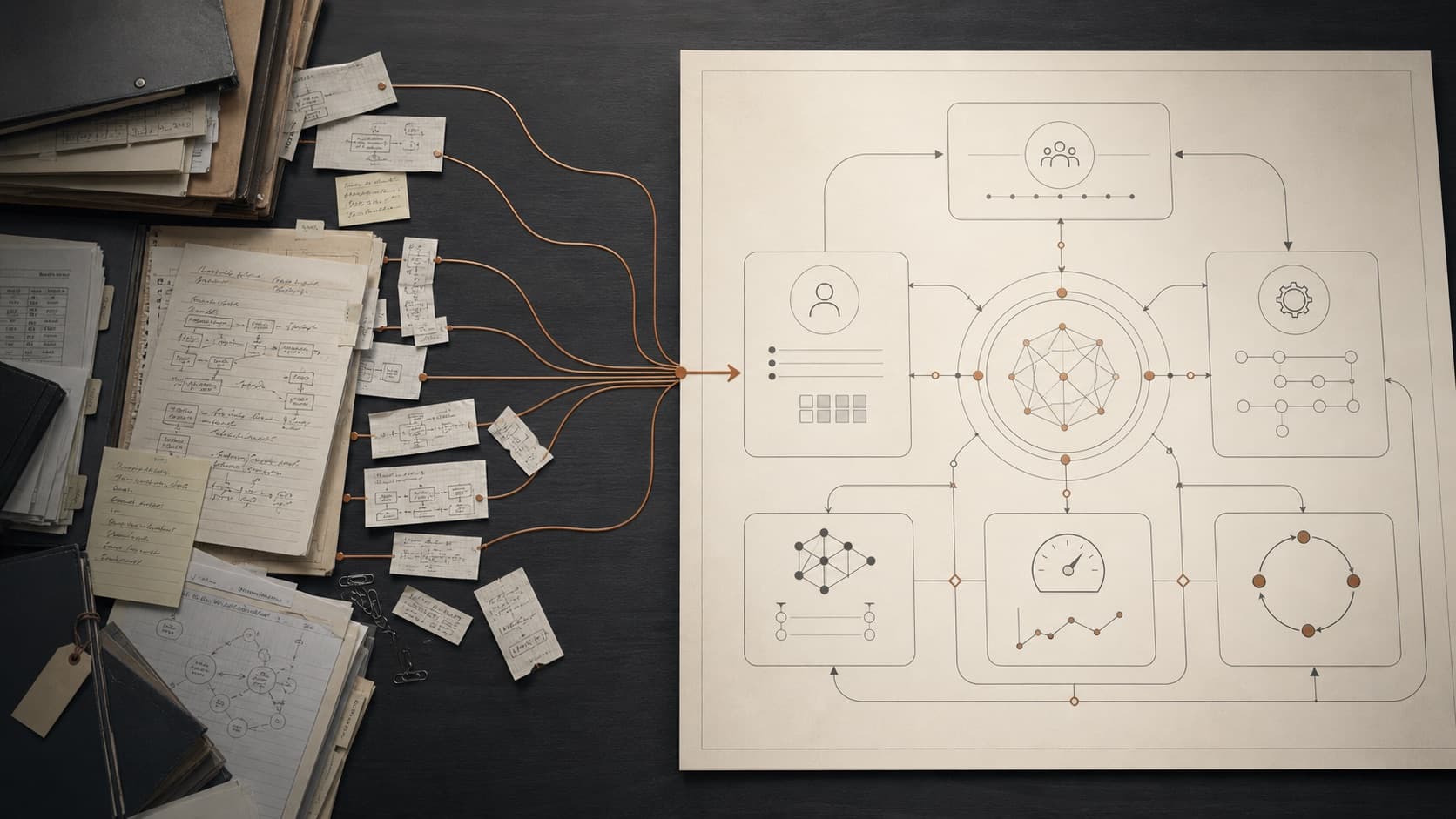 B2B services modernization map showing buyer experience, sales motion, CRM, delivery, and AI connected as one operating system.